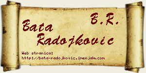 Bata Radojković vizit kartica